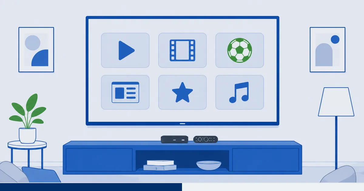 En finsk TV-startskjerm som viser appene Yle Areena, Ruutu, Elisa Viihde og Netflix på en Fire TV