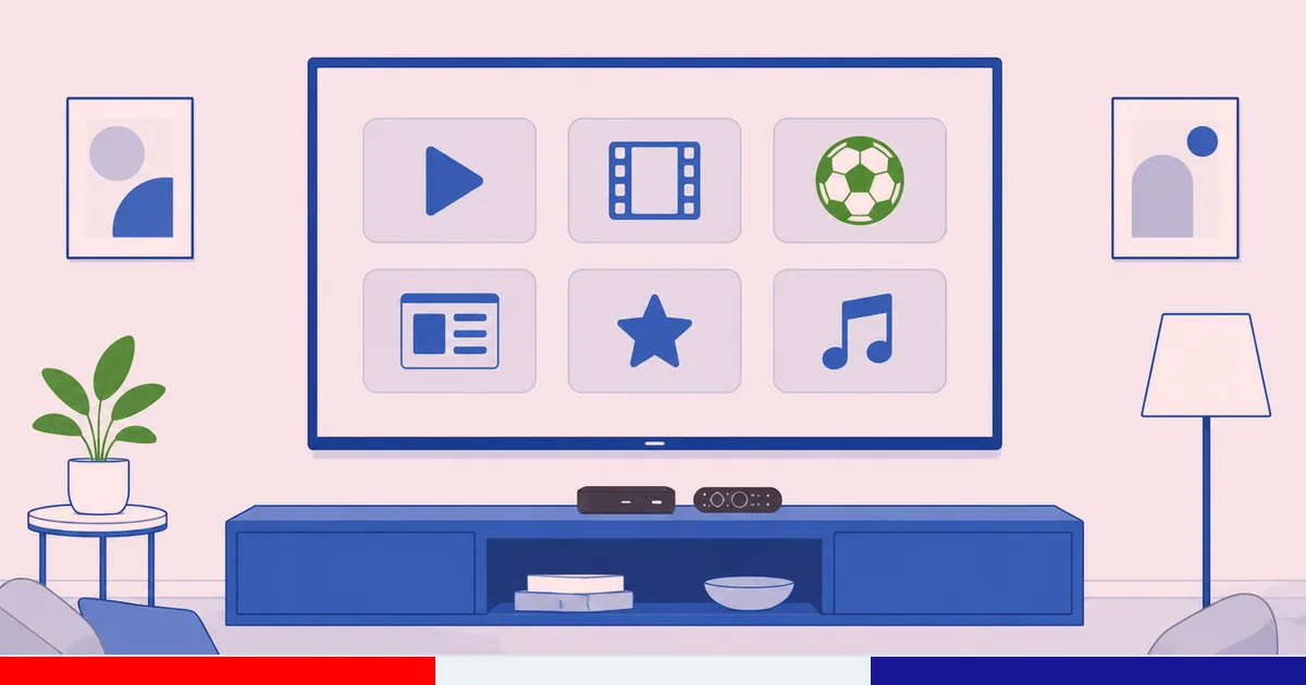 En kroatisk TV-startskjerm som viser appene HRTi, Voyo, MAXtv og Netflix på en Fire TV
