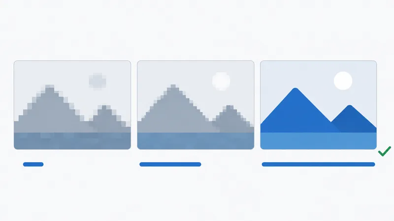 Diagram som stiller 4K med lav bitrate som ser klumpete ut opp mot 1080p med høy bitrate som ser ren ut