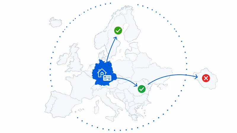 Diagram som viser hjemmeabonnementer som følger med til et annet EU-land, men ikke til land utenfor EU